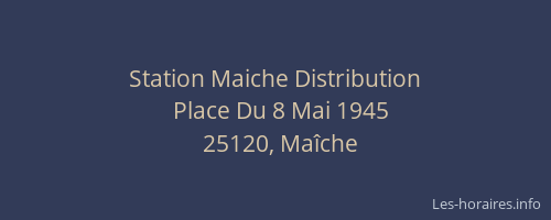 Station Maiche Distribution