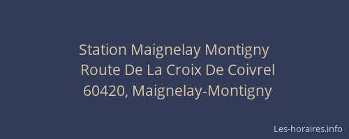 Station Maignelay Montigny