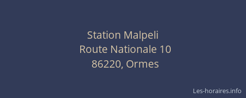 Station Malpeli