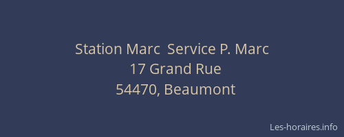 Station Marc  Service P. Marc