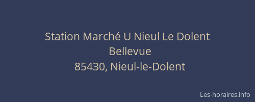 Station Marché U Nieul Le Dolent