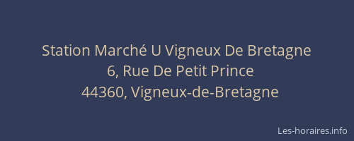 Station Marché U Vigneux De Bretagne