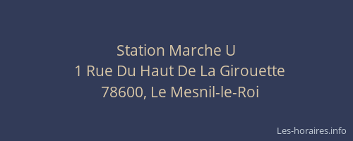Station Marche U