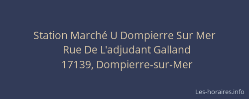 Station Marché U Dompierre Sur Mer