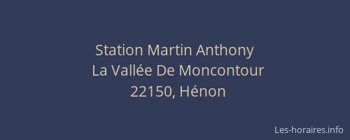 Station Martin Anthony