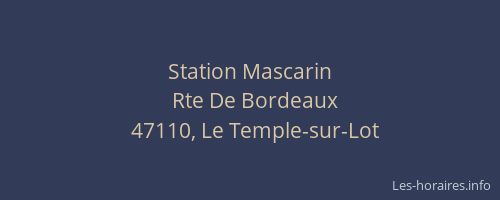 Station Mascarin