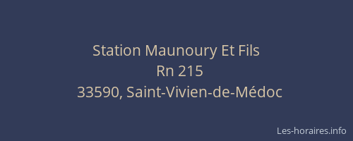 Station Maunoury Et Fils