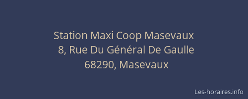 Station Maxi Coop Masevaux