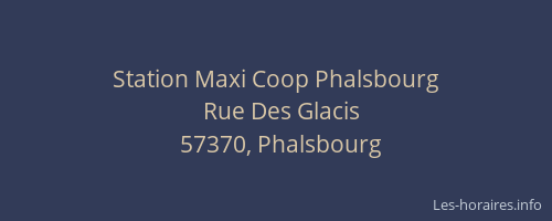 Station Maxi Coop Phalsbourg