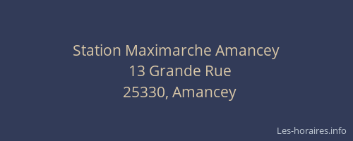 Station Maximarche Amancey