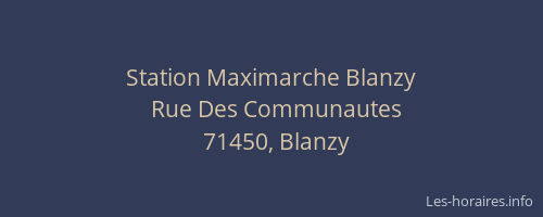 Station Maximarche Blanzy
