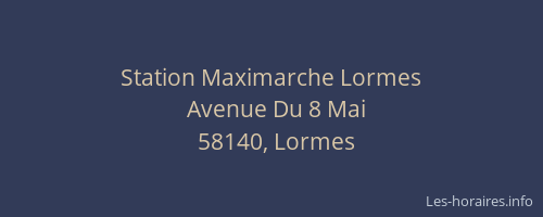 Station Maximarche Lormes