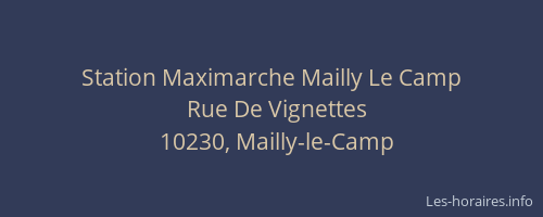Station Maximarche Mailly Le Camp