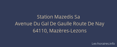 Station Mazedis Sa