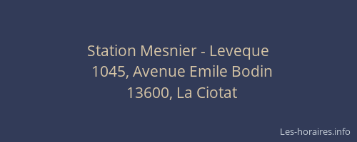 Station Mesnier - Leveque