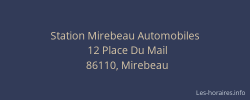 Station Mirebeau Automobiles