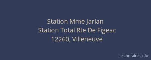 Station Mme Jarlan