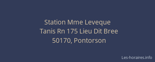 Station Mme Leveque