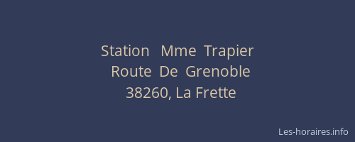 Station   Mme  Trapier