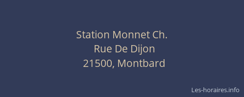 Station Monnet Ch.