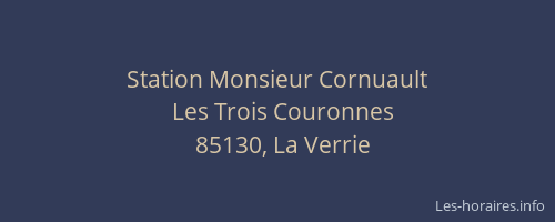 Station Monsieur Cornuault