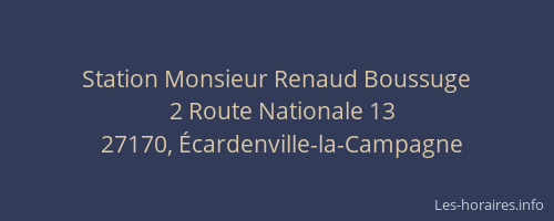Station Monsieur Renaud Boussuge