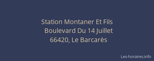 Station Montaner Et Fils
