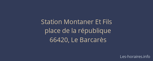 Station Montaner Et Fils