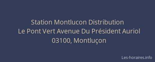 Station Montlucon Distribution