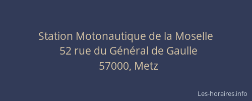 Station Motonautique de la Moselle