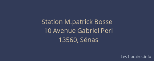 Station M.patrick Bosse