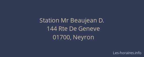 Station Mr Beaujean D.