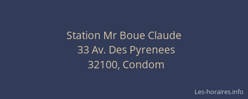 Station Mr Boue Claude