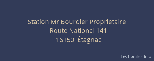 Station Mr Bourdier Proprietaire