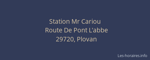 Station Mr Cariou