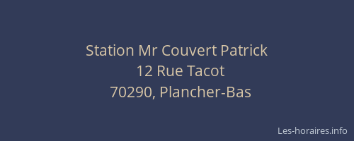 Station Mr Couvert Patrick