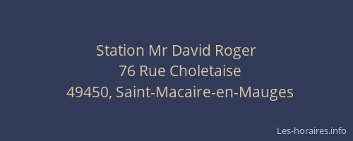 Station Mr David Roger