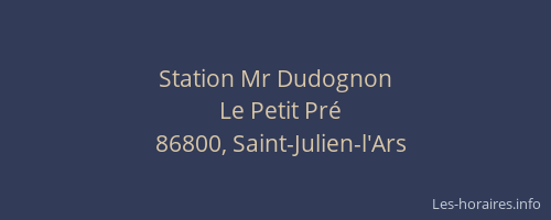 Station Mr Dudognon