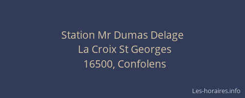 Station Mr Dumas Delage