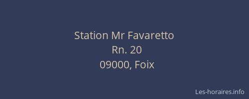 Station Mr Favaretto