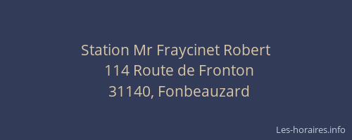 Station Mr Fraycinet Robert