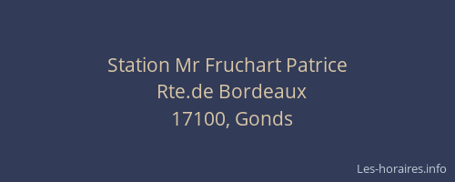 Station Mr Fruchart Patrice