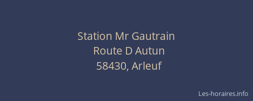 Station Mr Gautrain