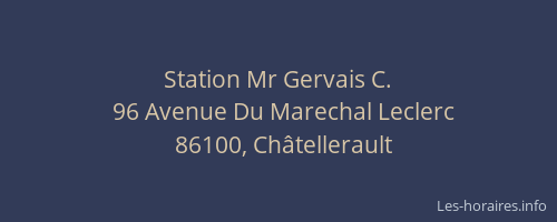 Station Mr Gervais C.