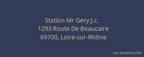 Station Mr Gery J.c.