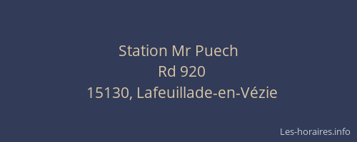 Station Mr Puech