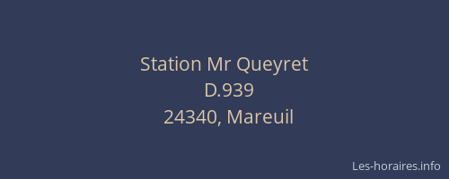 Station Mr Queyret