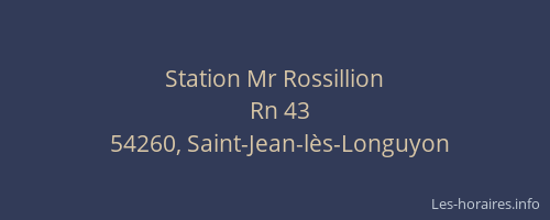 Station Mr Rossillion