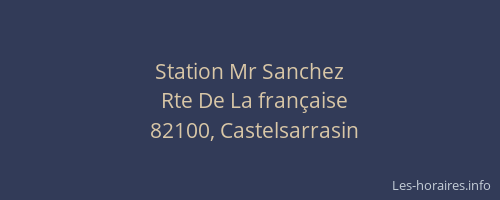 Station Mr Sanchez