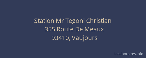Station Mr Tegoni Christian